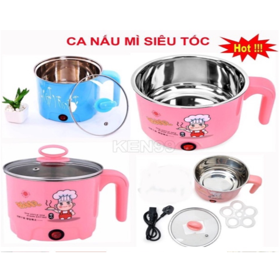 CA NẤU MÌ KIÊM NỒI LẨU MINI CÓ TẶNG KÈM XỬNG HẤP - CA NẤU MÌ VỚI THIẾT KẾ SANG TRỌNG CHUẨN HÀNG XUẤT NHẬT