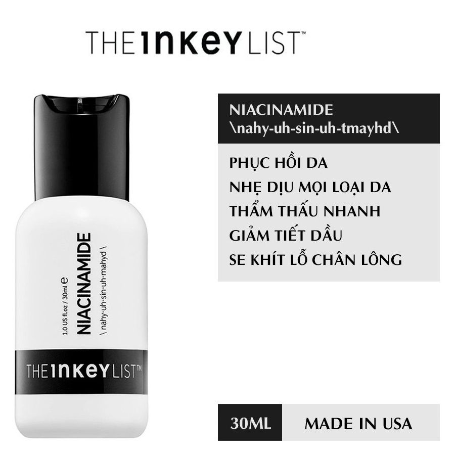 Serum da dầu mụn NIACINAMIDE - THE INKEY LIST [Sephora US]