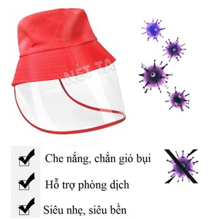Nón có kính chắn trong suốt tiện lơi chắn gió bụi, hỗ trợ ngăn chặn giọt bắn, thích hợp sử dụng đi chơi du lịch,...