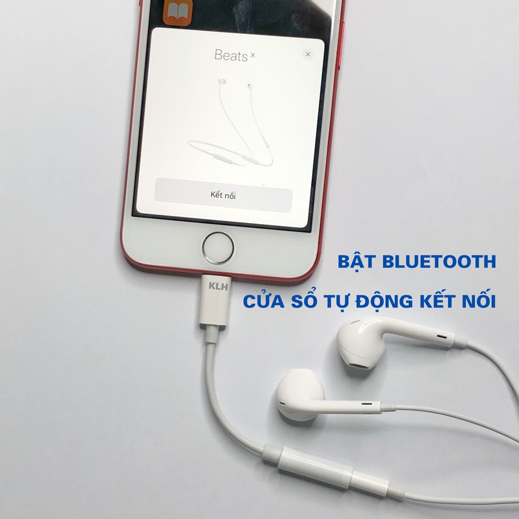 Tai Nghe Chân Lightning Tự Hiện Cửa Sổ Kết Nối Tương Thích Với Iphone, Ipad - Kết Nối Bluetooth Hỗ Trợ Mic Đàm Thoại