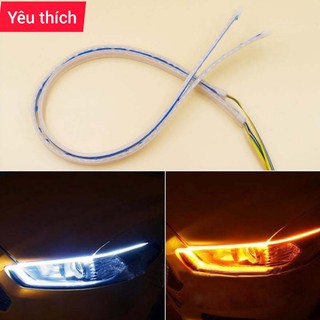 Bộ 2 Led Day đen Mi O To Xe May Tich Hợp Xi Nhan đuổi 30cm 45cm 60cm Silicon Chống Nước Video Lắp Tren E Hoan Thiện Gia Cạnh Tranh