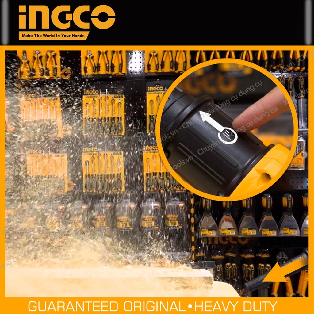 Máy thổi hút bụi INGCO AB8008 công suất 800W tặng kèm túi chứa bụi, ống và 2 vòi hút bụi. Máy thổi/hút bụi cầm tay