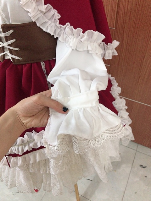 Váy lolita đỏ trắng | BigBuy360 - bigbuy360.vn