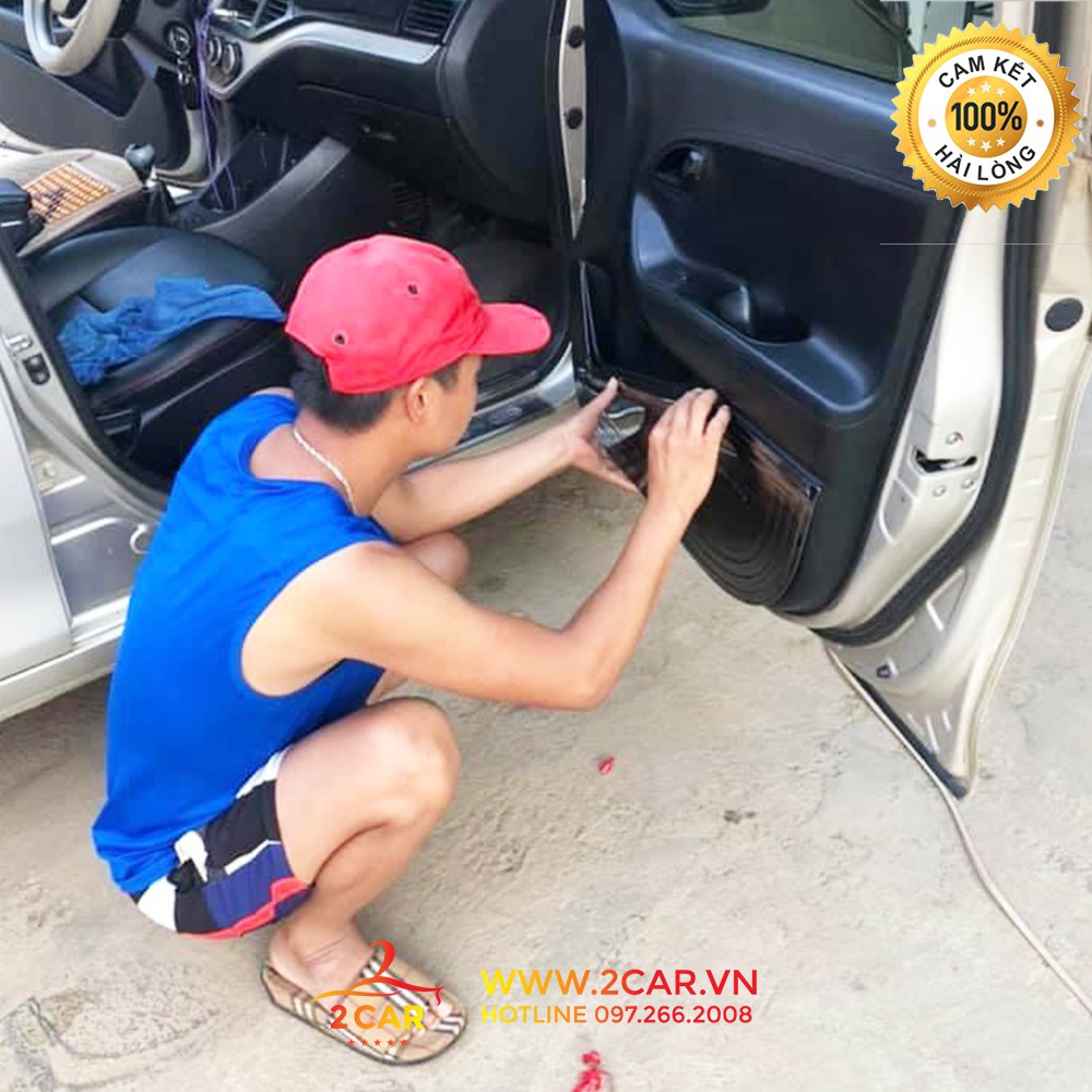 Ốp Tapli cánh cửa xe KIA Morning 2012- 2020 chất liệu Titan cao cấp