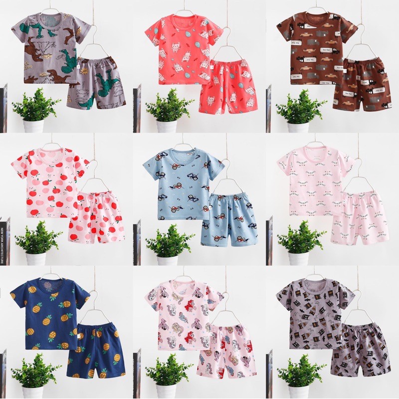 Bộ cộc tay cotton sợi tre mềm mịn cho bé 8-23kg❤️HÀNG QUẢNG CHÂU