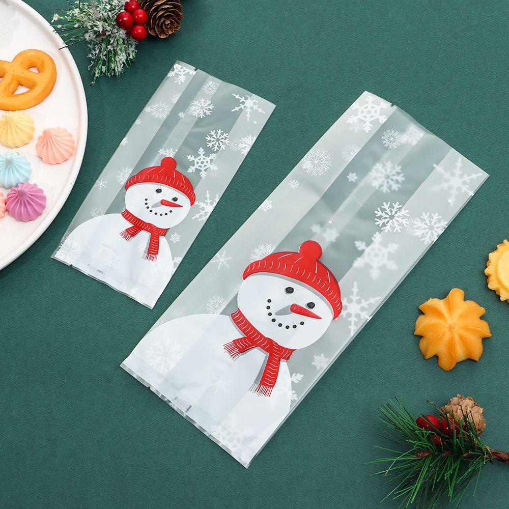 LAKAMIER Bộ 50 Túi Đựng Bánh Kẹo Hoạ Tiết Giáng Sinh Dễ Thương