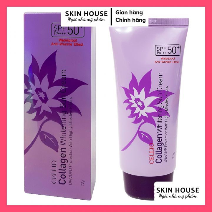 Kem chống nắng CELLIO SPF 50 PA++ Chống tia UV, Dưỡng Trắng Hiệu Quả