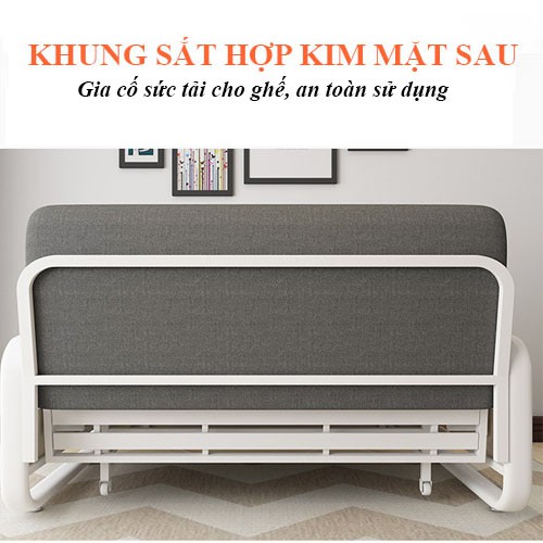 Sofa Giường Kéo Thông Minh Gấp Gọn Giá Rẻ, Ghế Sofa Giường Có Ngăn Chứa Đồ Tiện Lợi Kích Thước 1,2x1,9m