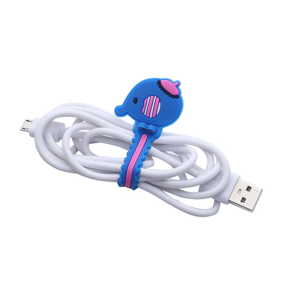 Set 5 Dây Quấn Bảo Vệ Dây Cáp Kiểu Dáng Hoạt Hình Dễ Thương|Dụng Cụ Quấn Dây Cáp Gọn Gàng Bằng Silicone Thiết Kế Dễ Thương