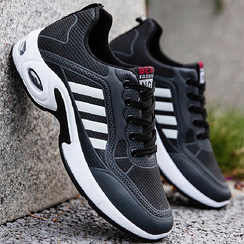 Giày thể thao Nam sneaker giày chạy bộ da đệm khí thời trang mùa xuân cho nam TTG015