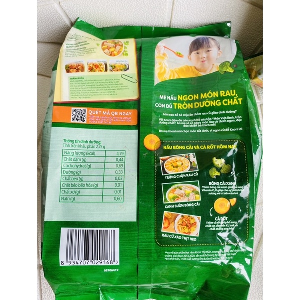 Hạt nêm Knorr gói 350g/900g tặng 150g/1,8kg ngon từ thịt ngọt từ xương