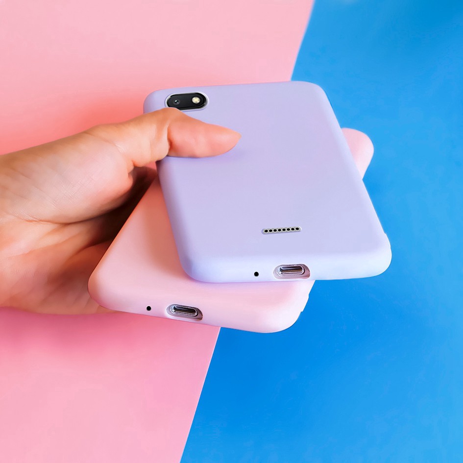 Ốp điện thoại TPU nhám màu trơn xinh xắn cho Xiaomi Redmi Note 6 Pro 6 6A