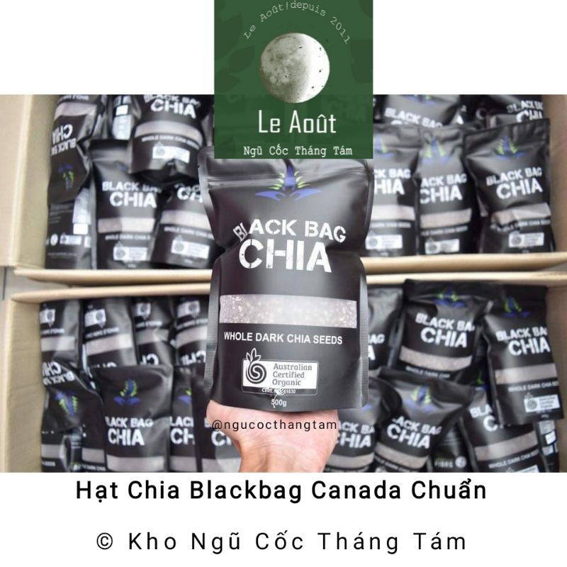 Túi 500g Hạt Chia Úc Black Bag Hàng Chuẩn - Australian Chia Seed