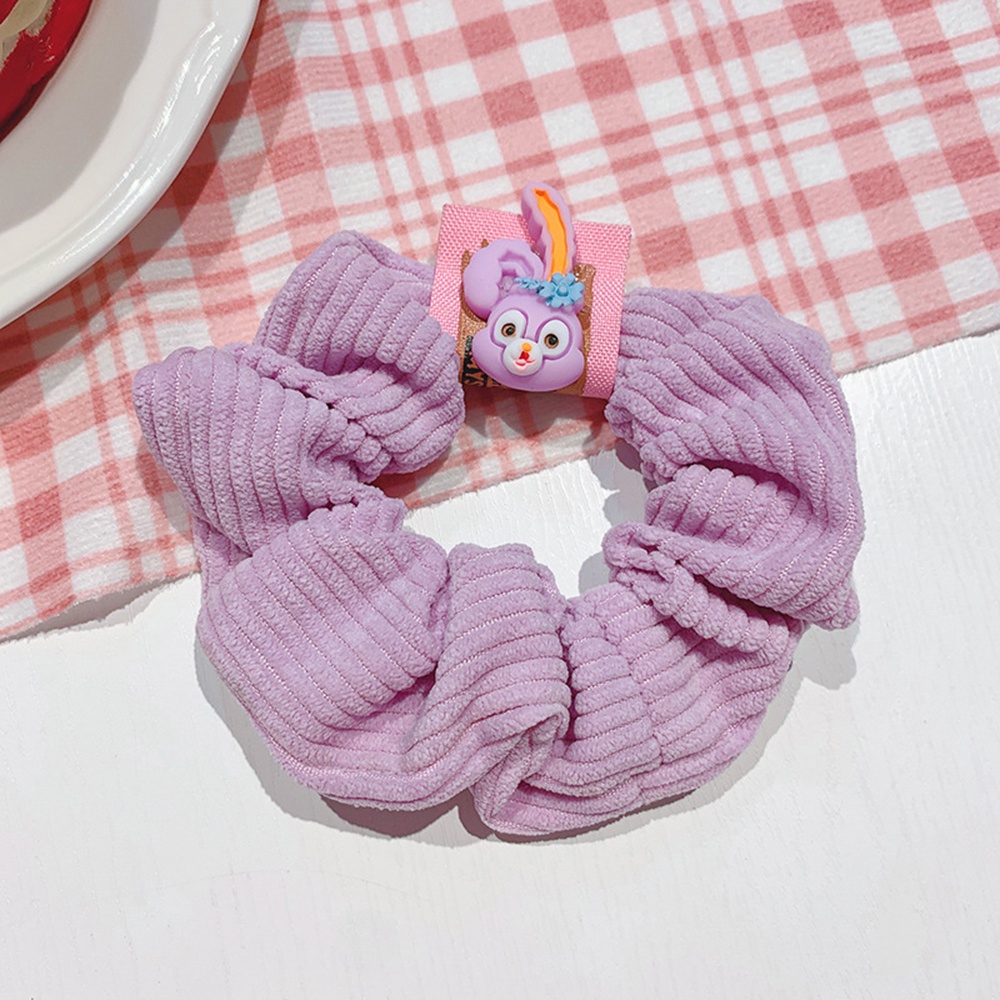 Dây buộc tóc in họa tiết hoạt hình dễ thương kích thước lớn hợp thời trang cho nữ