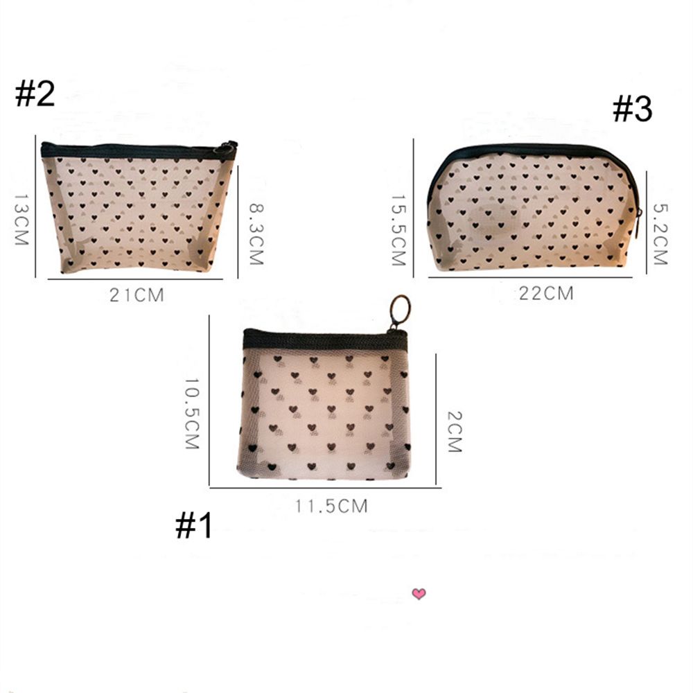 Túi đựng bút/đồ trang điểm trong suốt có khóa kéo dễ thương thời trang cho nữ