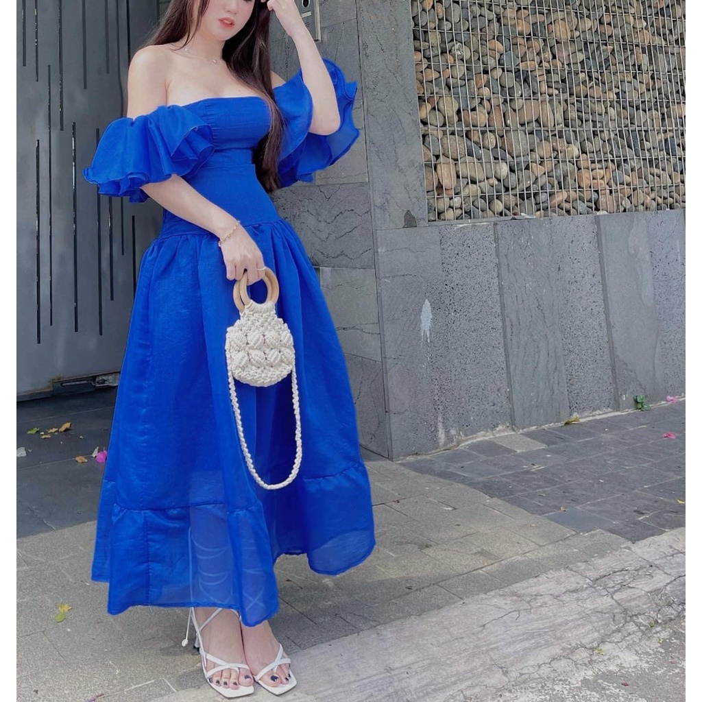 [Maxi] Sét Đầm maxi đi biển 3 màu có ảnh shop chụp - Maxi ngọc lan