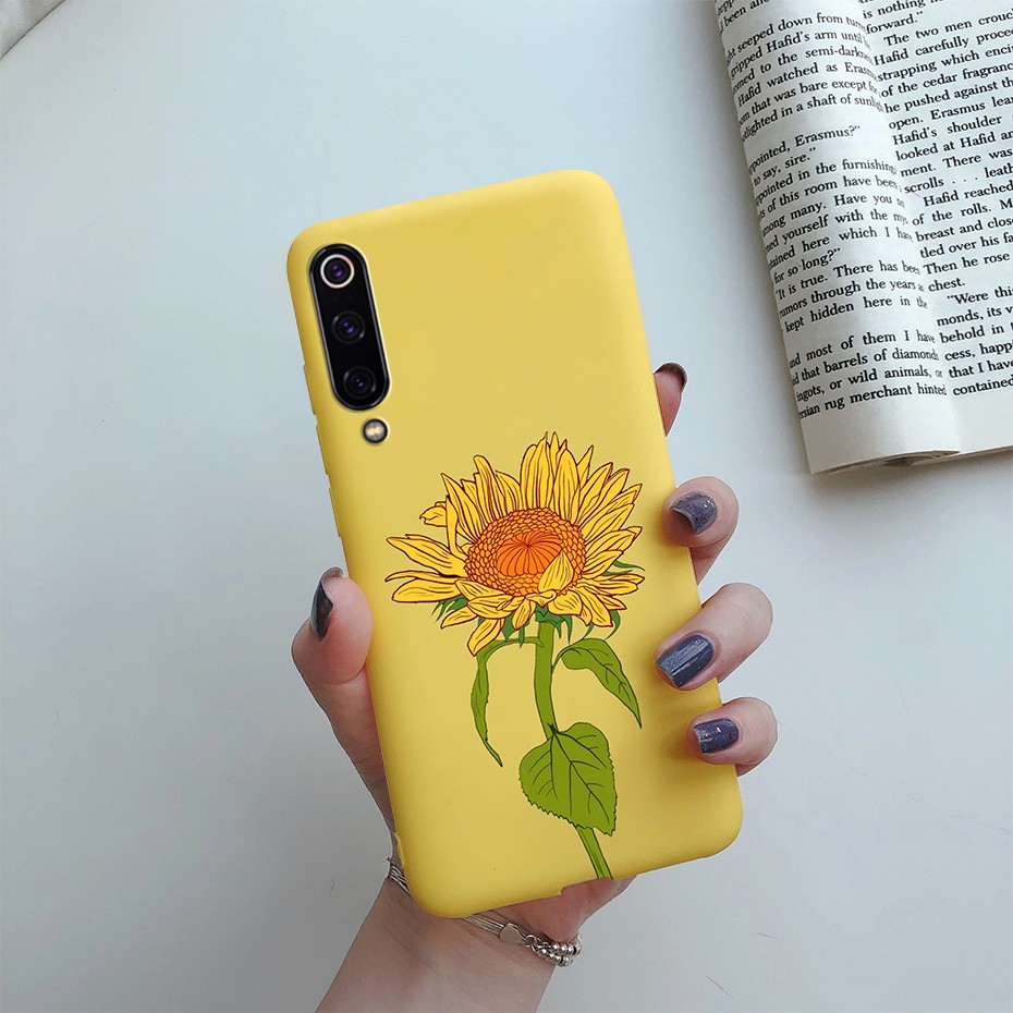 Ốp điện thoại TPU mềm hình hoa hướng dương cho Xiaomi Mi 9 / Mi 9 SE / Mi 8 Lite Xiaomi Mi 9SE 8Lite