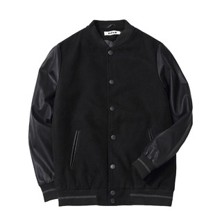 Áo khoác bomber phối da