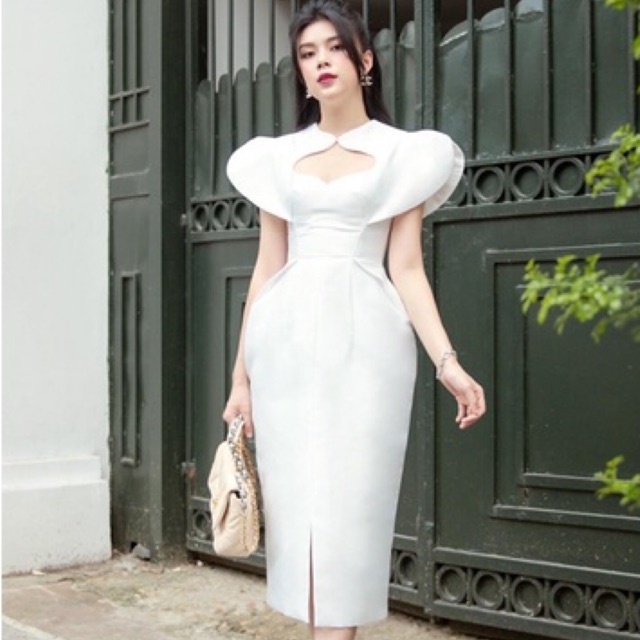 Váy tafta cổ tim đầm nữ thiết kế dạ hội cao cấp chuẩn hãng