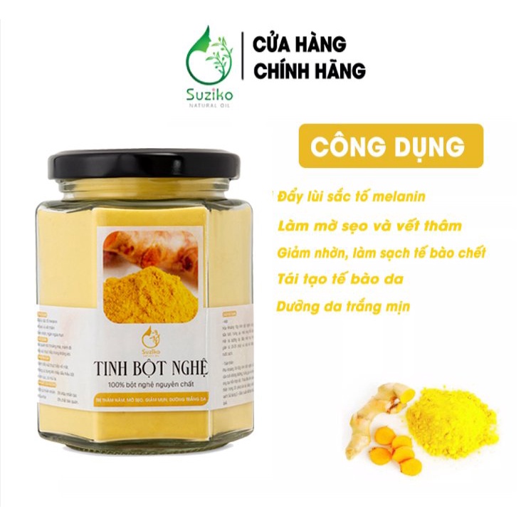 Hũ bột Nghệ đắp mặt nạ hữu cơ nguyên chất 140G | 100% Organic