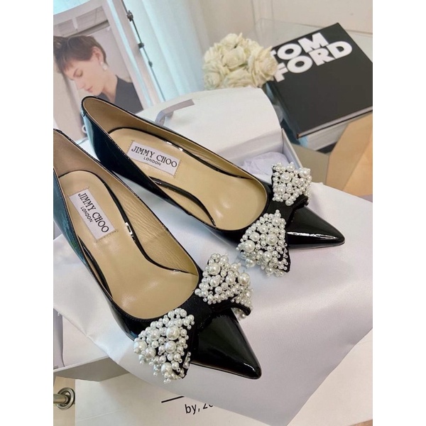 Giầy cao gót jimi hàng super đính nơ ngoc xuất sắc