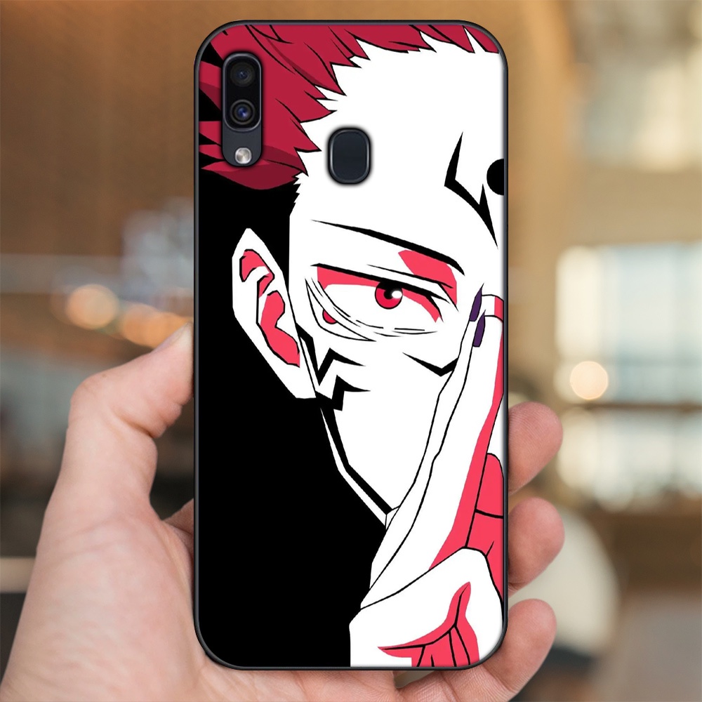 Ốp lưng Samsung A20, A30, A40, M20 viền đen in hình Yuji Jujutsu Kaisen