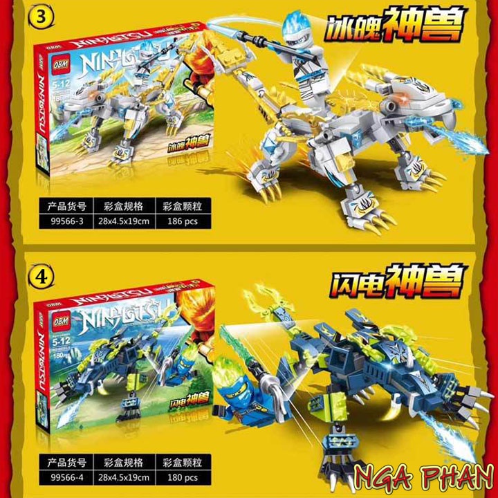 Ninja Cưỡi Rồng Thần Ninjago Đồ Chơi Xếp Hình Lắp Ráp Lego OBM