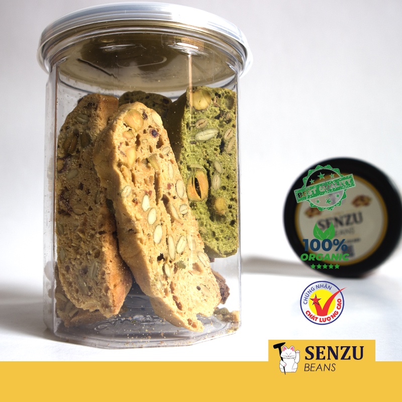 Bánh Biscotti Mix 3 Vị Hũ 200G (Biscotti Cookies) - Senzu Beans | BigBuy360 - bigbuy360.vn