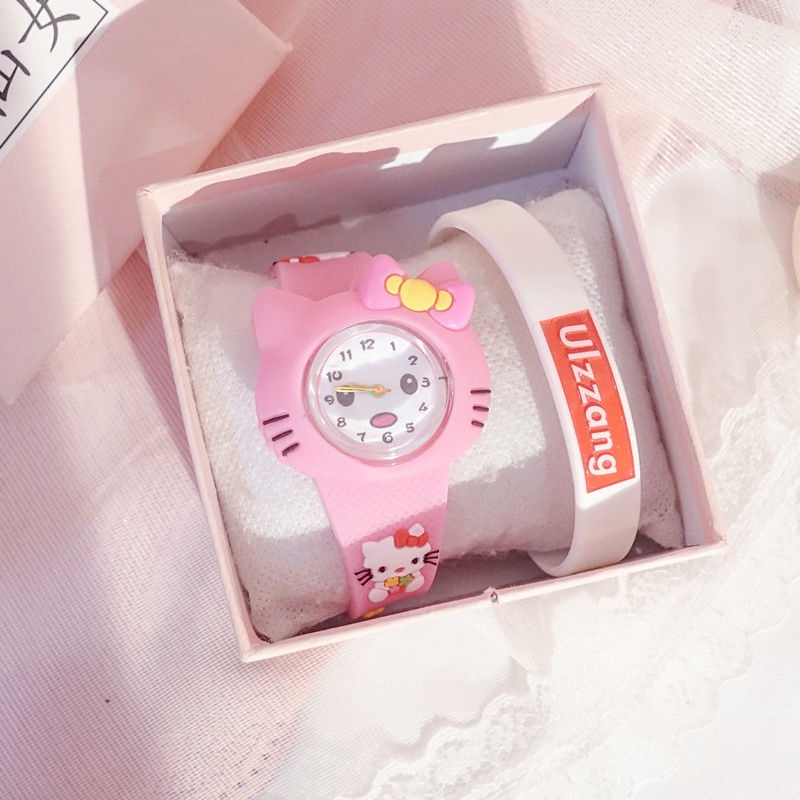 Đồng Hồ Đeo Tay Chống Thấm Nước Chống Rơi Họa Tiết Hoạt Hình Dễ Thương Cho Bé Gái Mẫu Giáo 2-3 Tuổi