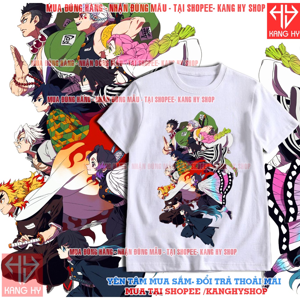 Áo thun Anime Kimetsu no Yaiba Lưỡi gươm diệt quỷ Nhiều Nhân Vật cực đẹp F284