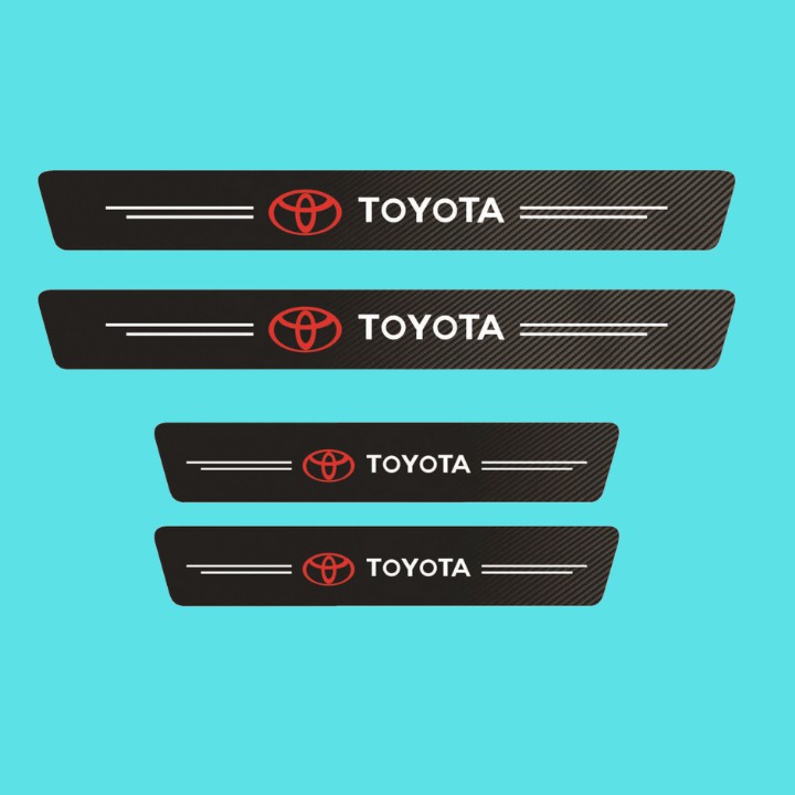 [BỘ 4 MIẾNG] Dán Chống Trầy Xước, Bảo Vệ Bậc Cửa Xe Hơi, Xe Ô Tô Bằng Sợi Carbon Bền Đẹp Có Logo Theo Hãng | BigBuy360 - bigbuy360.vn