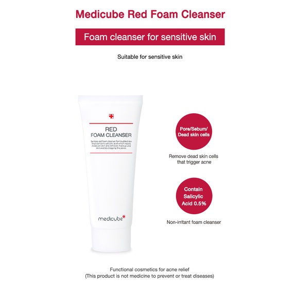 Set chăm sóc dưỡng da MEDICUBE RED LINE dành cho da mun và làn da bị kich ứng