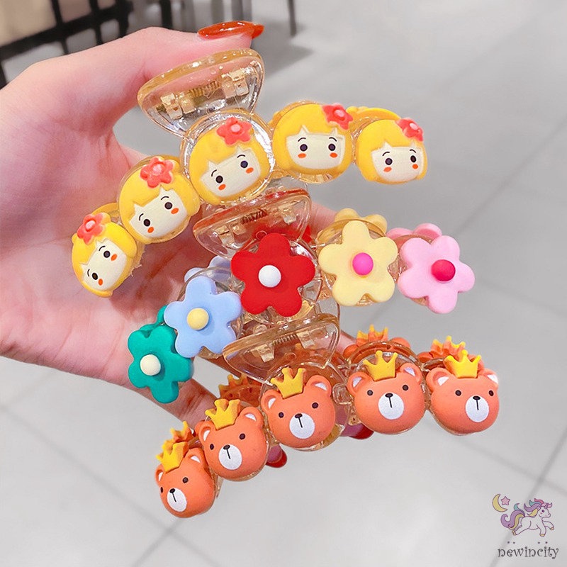 Kẹp Tóc Hình Hoạt Hình Phong Cách Hàn Quốc Xinh Xắn Cho Bé Gái