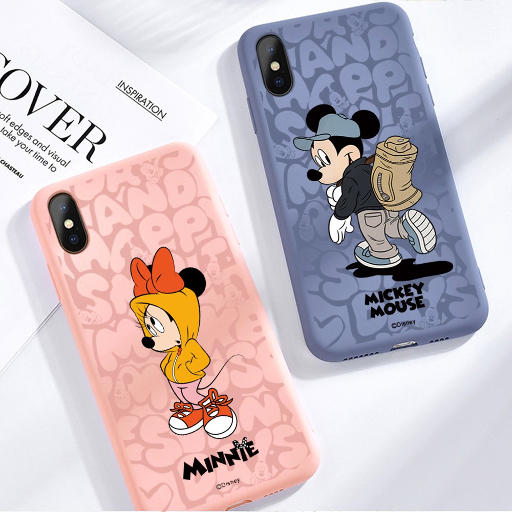 Samsung Galaxy S7 Edge S8 S9 Plus S9+ S8+  Disney Cartoon Anime Mickey Minnie Mouse Matte Back Cases Protective Soft Phone Case Full Cover Shockproof Casing Ốp lưng điện thoại Bao mềm In Hình cho