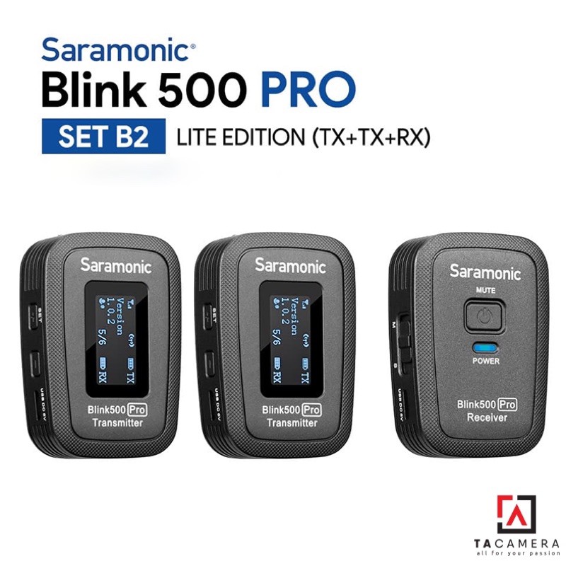 Micro Không Dây Saramonic Blink 500 Pro B2 ( TX+TX+RX ) Chính Hãng