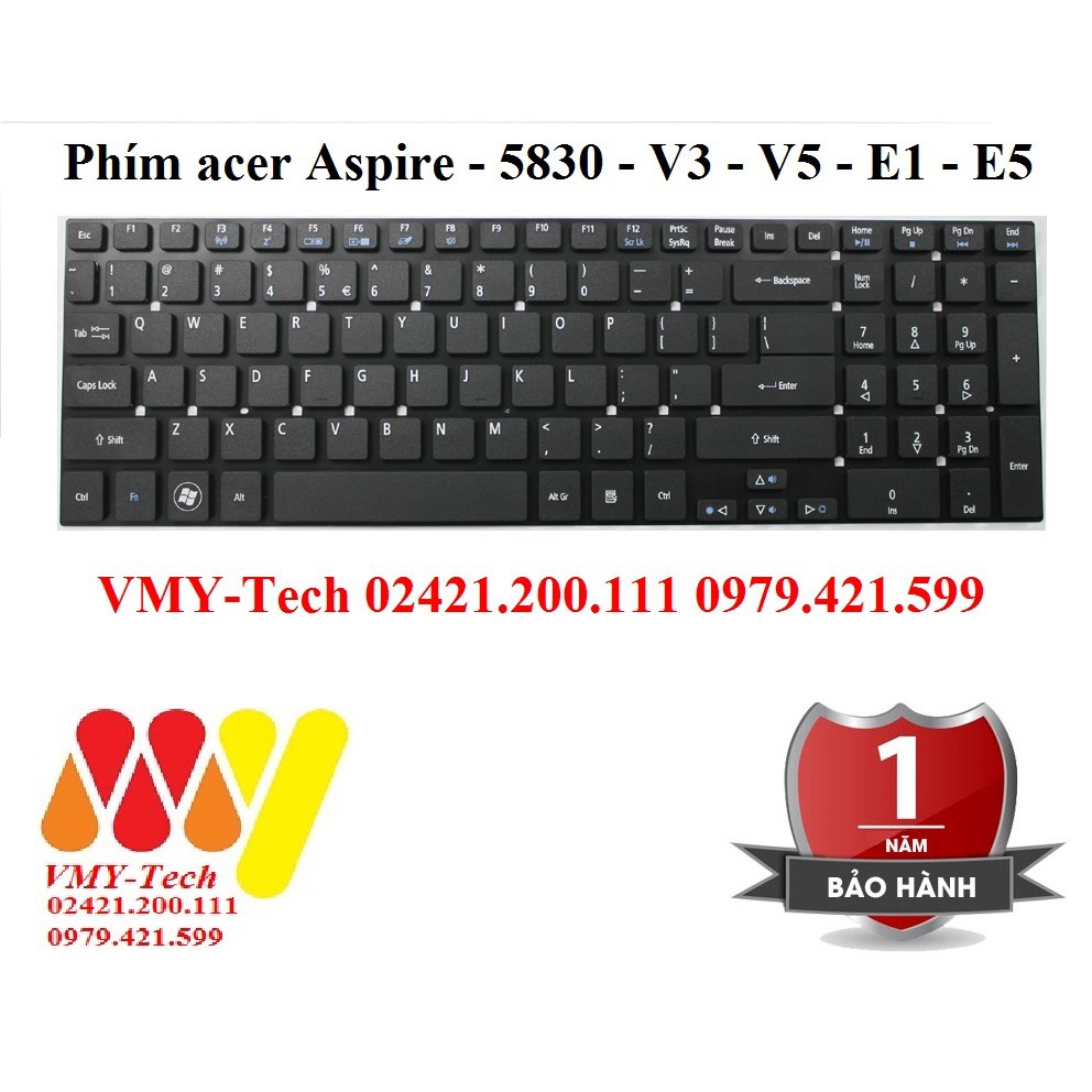 Bàn phím laptop ace Aspire 5830 5830G 5830T 5830TG 5755 5755G - V3-531, V3-551, V3-571, V3-572, V3-731, V5-561 | WebRaoVat - webraovat.net.vn