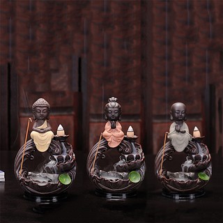 Thác khói trầm hương tặng 3 nụ trầm thác trầm hương thích ca phật bà phật địa tạng tọa thiền đài sen