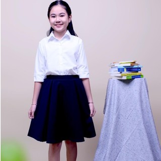 Áo sơ mi học sinh nữ tay lỡ, đồng phục học sinh cấp 1, cấp 2, xinh- đẹp - rẻ cho bé gái - GDP002 JADINY