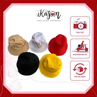 Nón bucket, nón tai bèo màu trơn unisex