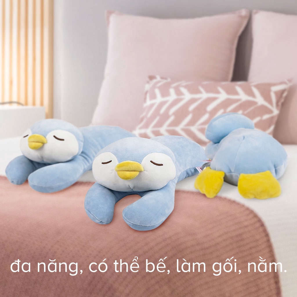 [Mã LIFECPMALL giảm 12% đơn 250K] Thú nhồi bông mềm mại hình chim cánh cụt Penguin Penguin Miniso (Xanh)