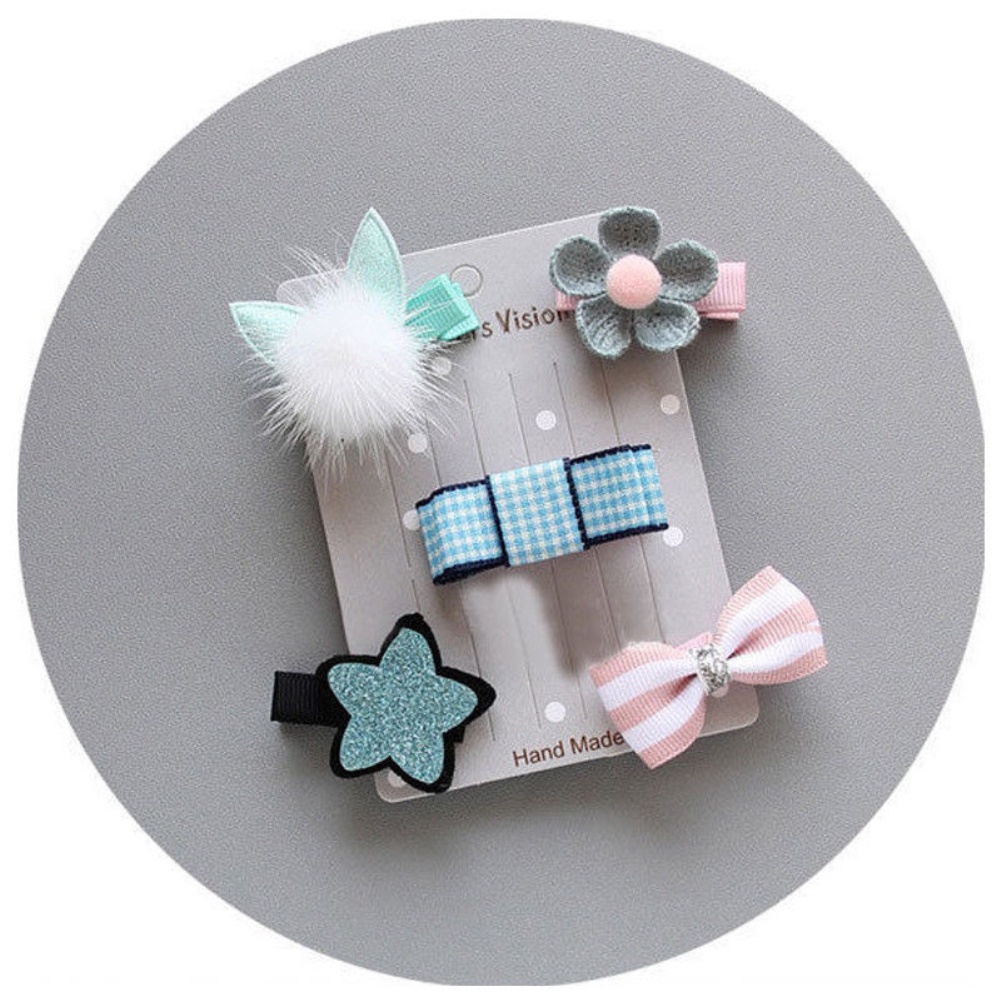 Set 5 kẹp tóc mini dễ thương xinh xắn cho bé gái