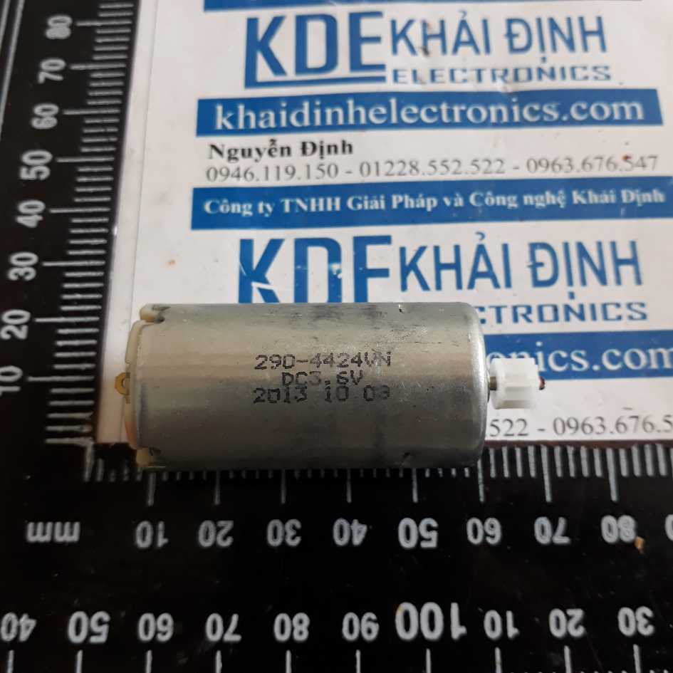 động cơ DC 290SA 3.6v15800rpm trục D 2mm bánh răng nhựa 9R kde3077