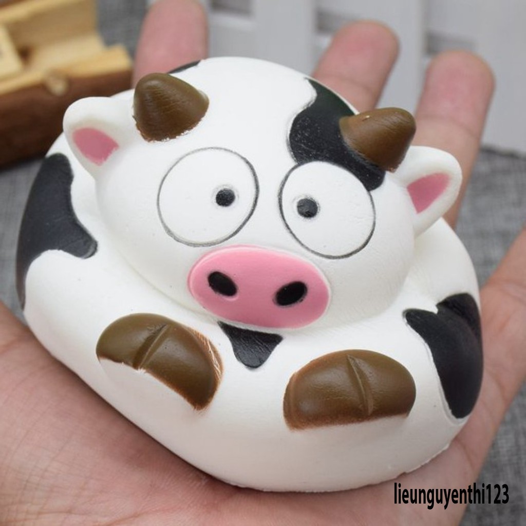 ĐỒ CHƠI SQUISHY BÒ SỮA TRÒN NẰM
