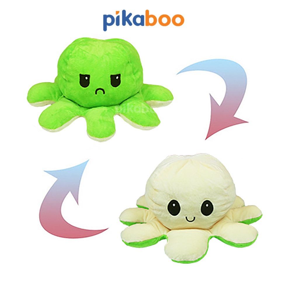 (Summer Sale 50%) Bạch tuộc cảm xúc bông cao cấp Pikaboo, vải cotton nhung mềm mịn co dãn, nhồi bông 3D tinh khiết