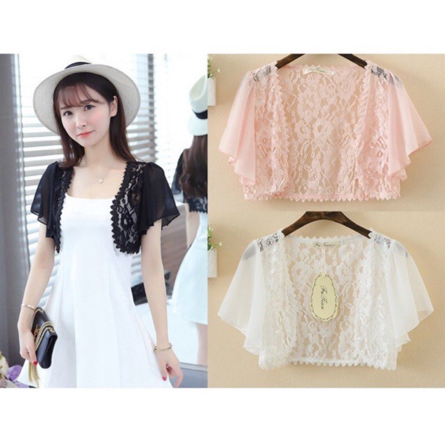 [FREESHIP] Áo khoác ren form ngắn tay voan | BigBuy360 - bigbuy360.vn