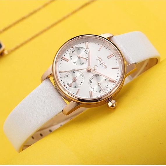 Đồng hồ nữ Julius Star JS-023 kính Sapphire dây da | Julius Official