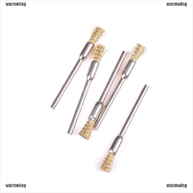 [WMW] Set 5 Chổi Sợi Đồng 3mm * 5mm Vệ Sinh Đánh Bóng Xe Hơi