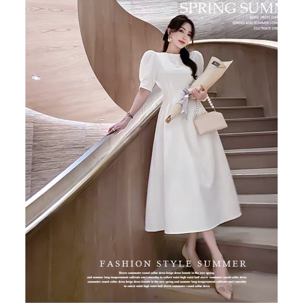 Đầm thiết kế 2023 tay phồng sang chảnh, Hàng Cao Cấp