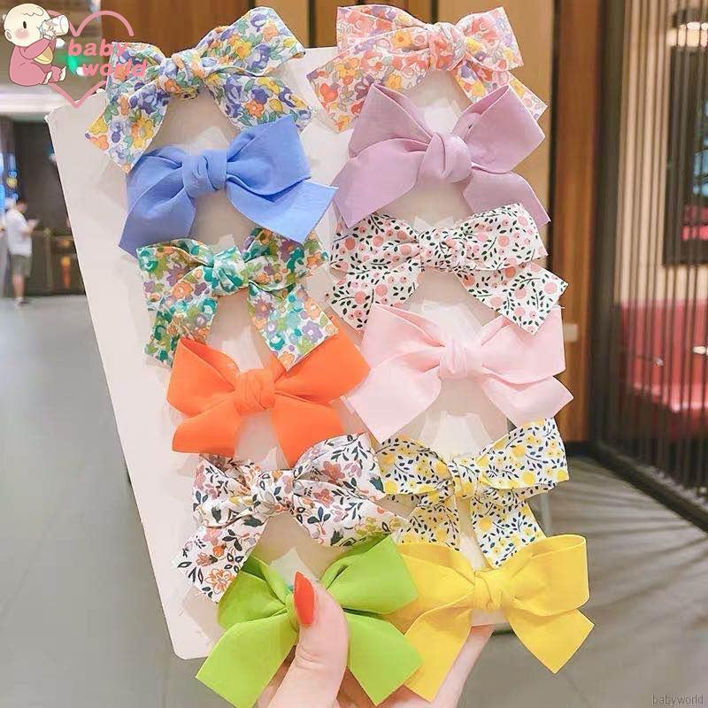 Set 2 Kẹp Tóc Hình Nơ Dễ Thương Cho Bé Gái