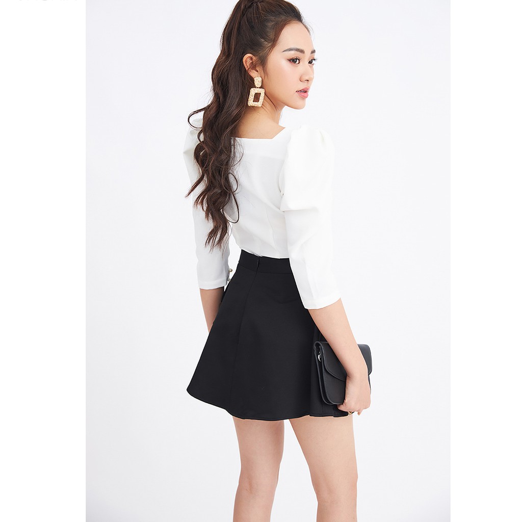 Chân váy ngắn 92WEAR 2 màu, đủ size, dáng A xếp nơ 1 bên JAA1332 | BigBuy360 - bigbuy360.vn